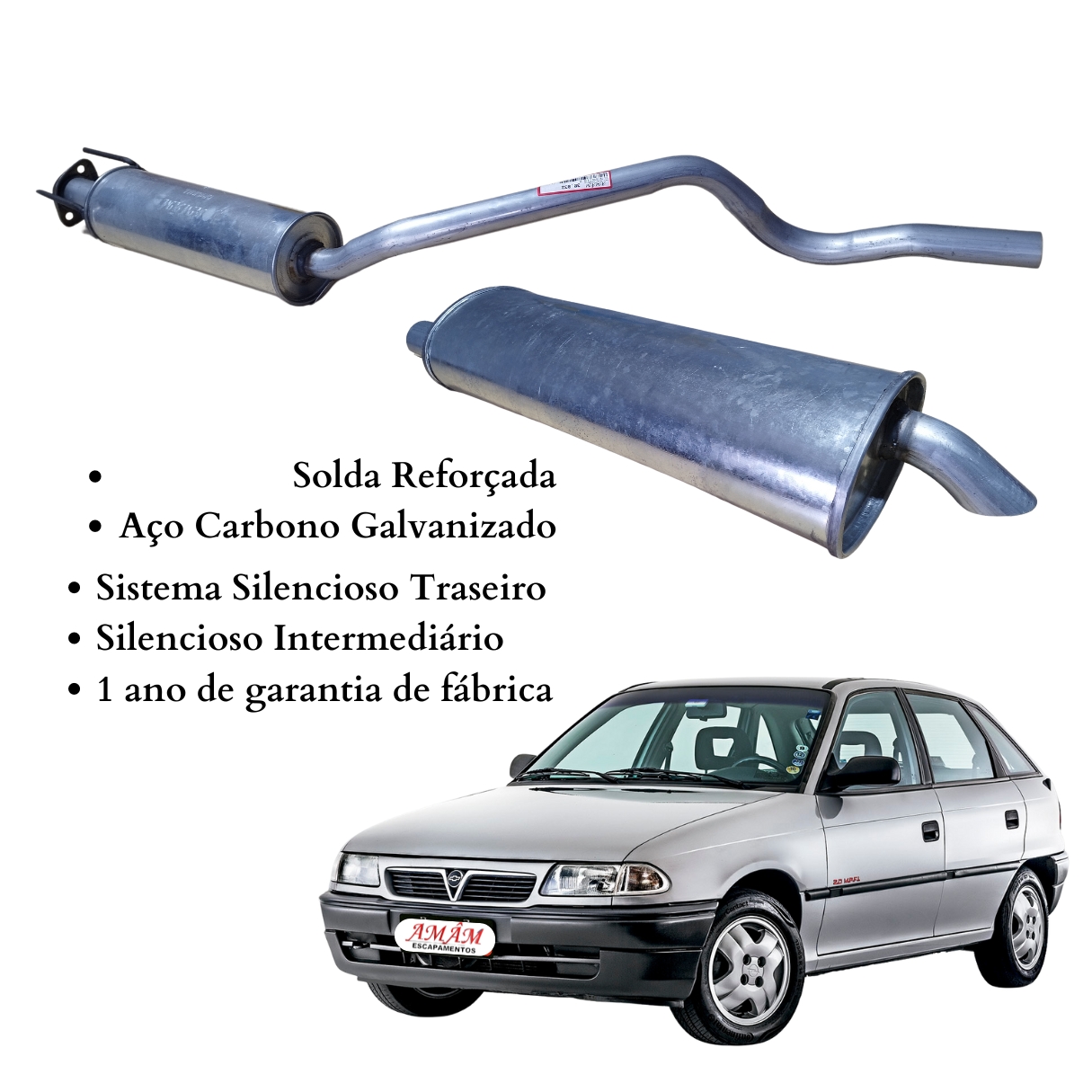 Kit Escape Intermediario Traseiro Chevrol...