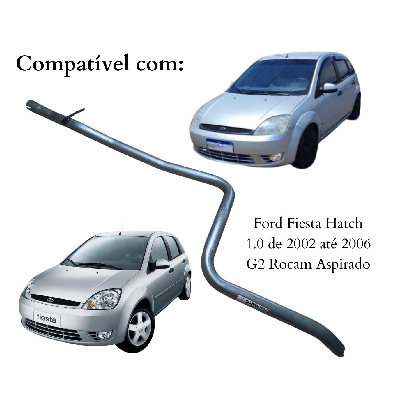 Escapamento Tubo Intermediário Ford Fiest...