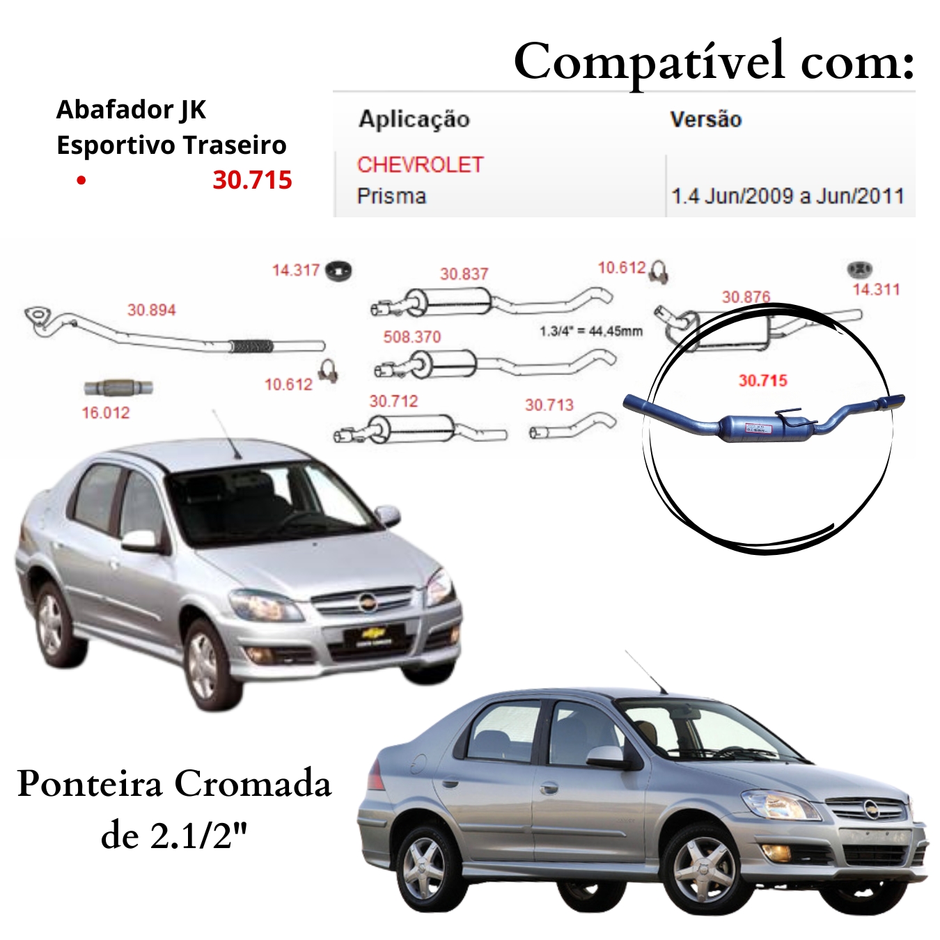 Escapamento Abafador Esportivo Chevrolet ...