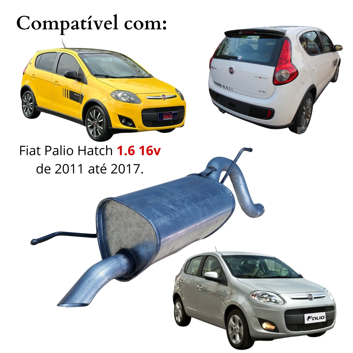 Escapamento Traseiro Fiat Palio hatch 1.6...