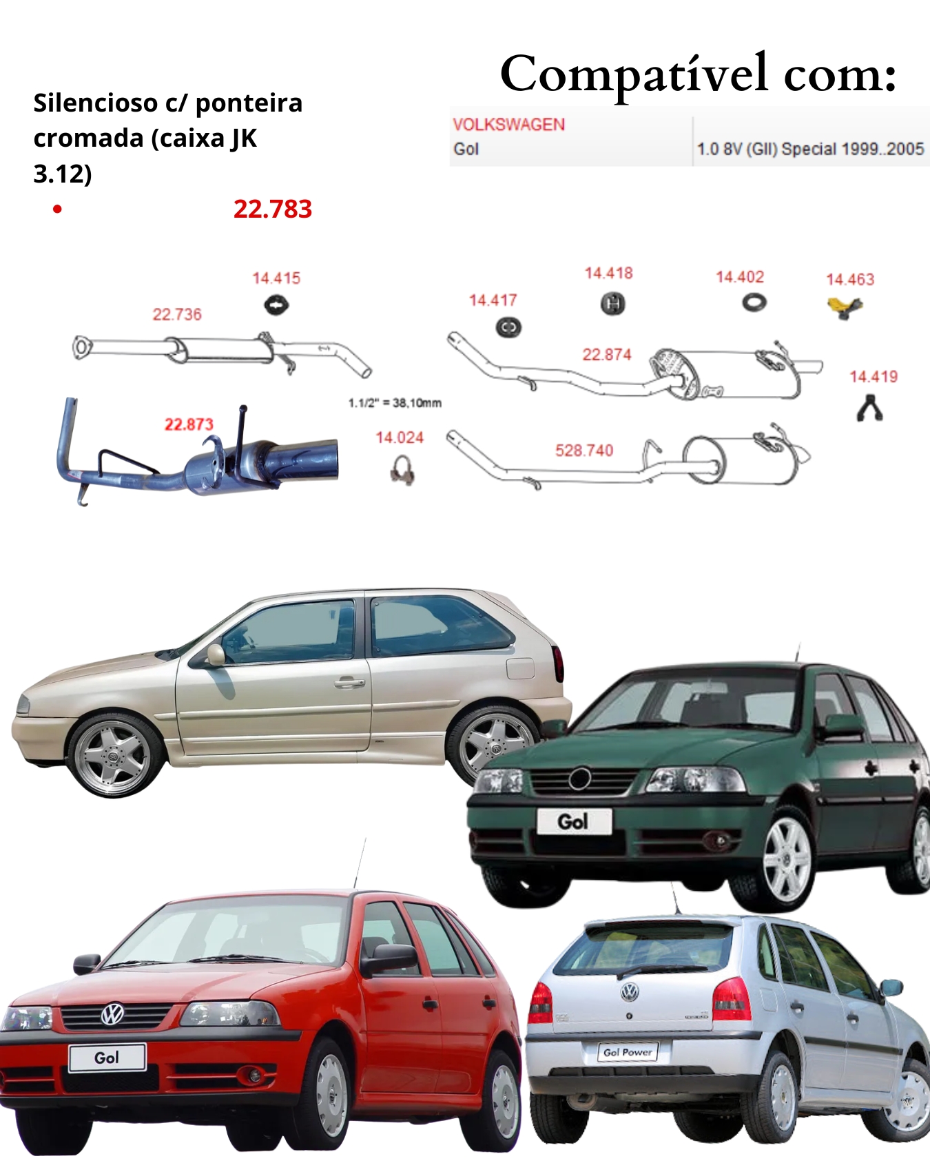 Escapamento Abafador Esportivo Volkswagen...