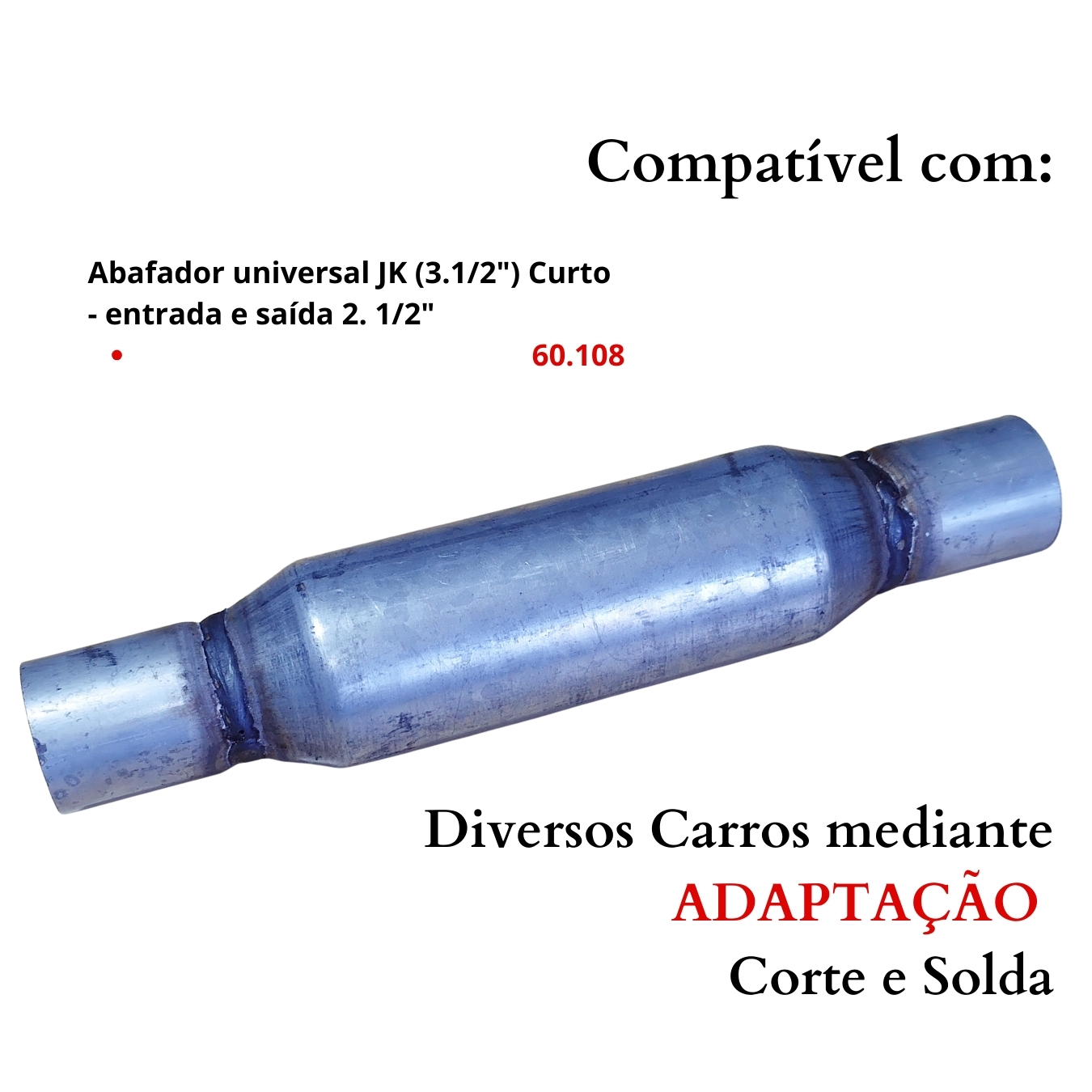 Abafador Universal Esportivo JK Curto 3.1...