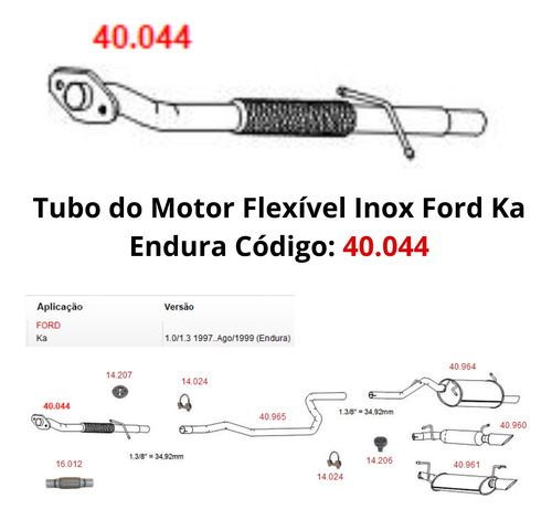 Escapamento Tubo do Motor com Flexível In...