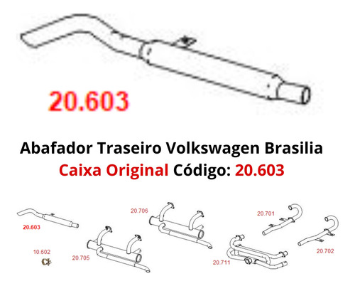 Escapamento Abafador Traseiro Volkswagen ...