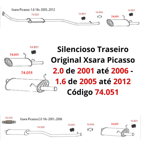 Silencioso Escapamento Traseiro Citroen X...