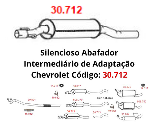 Escapamento Silencioso Intermediario de A...
