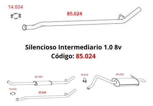 Escapamento Tubo Intermediário Renault Ka...