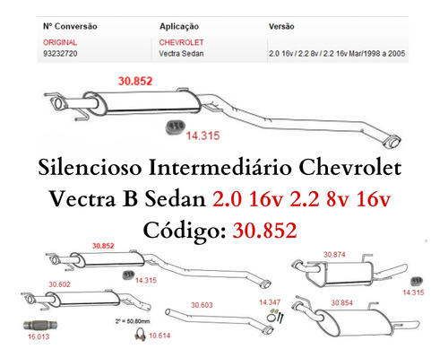 Escapamento Silencioso Intermediario Chev...