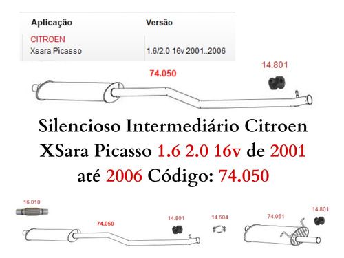 Escapamento Silencioso Intermediário Citr...