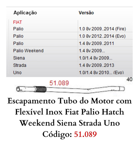 Escapamento Tubo do Motor com Flexível Fi...