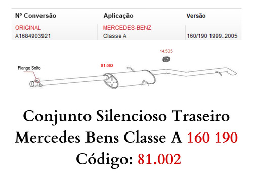 Conjunto Silencioso Escapamento Traseiro ...
