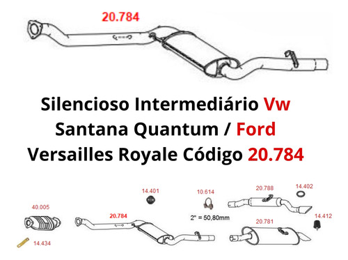 Escapamento Silencioso Intermediario Volk...