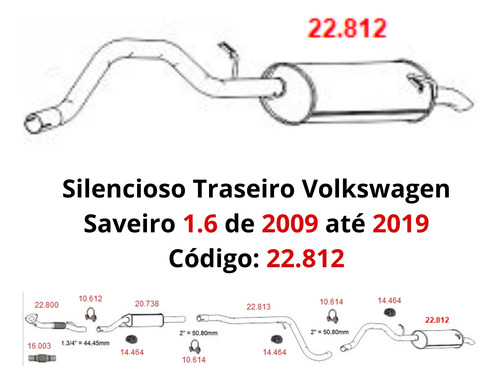 Silencioso Escapamento Traseiro Volkswage...