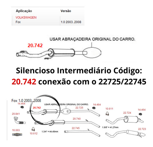 Escapamento Silencioso Intermediario Ante...