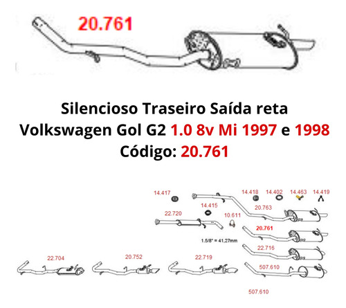 Silencioso Escapamento Traseiro Volkswage...