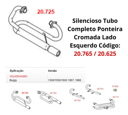 Silencioso Escapamento Esportivo Buggy Co...