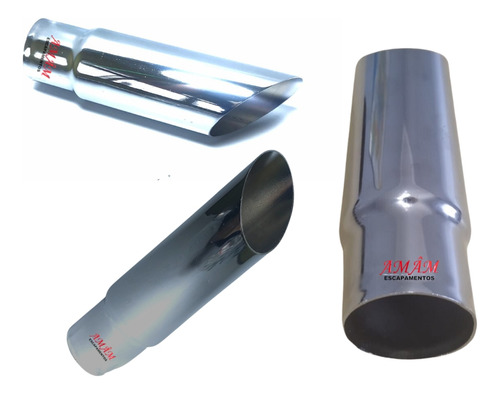 Ponteira Cromada 2 Polegadas Dodge Dart (...