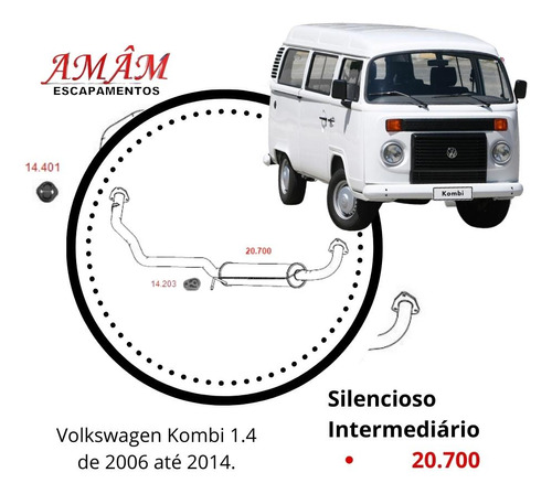 Escapamento Silencioso Intermediário Volk...