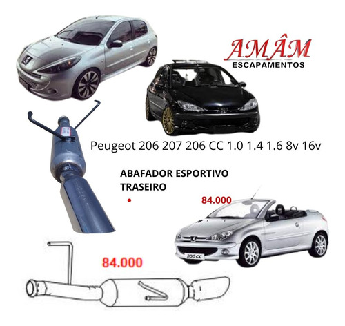 Escapamento Final Abafador Esportivo JK P...