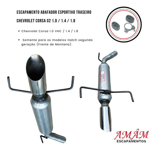 Escapamento Abafador Silencioso Esportivo...
