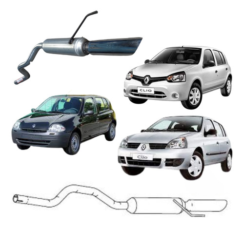 Escapamento abafador Esportivo Renault Cl...