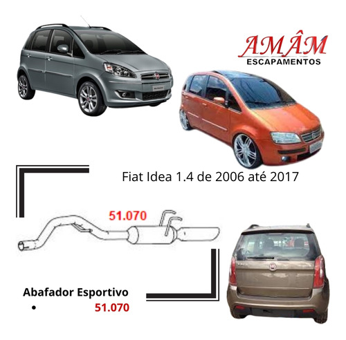 Escapamento Abafador Esportivo Fiat Idea ...