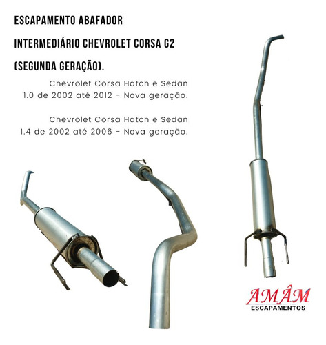 Escapamento Abafador Silencioso Intermedi...