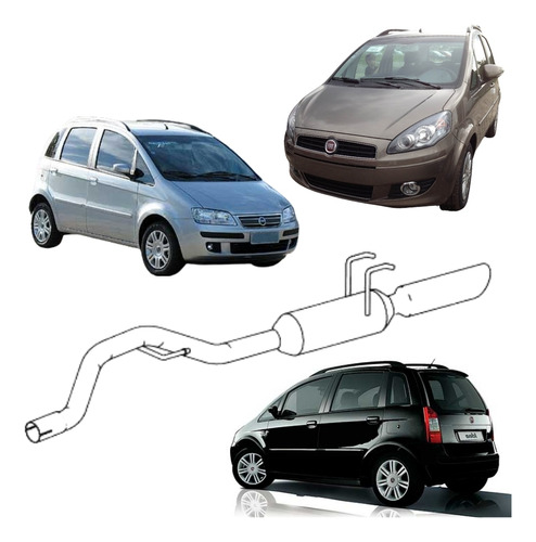 Escapamento Abafador Esportivo Fiat Idea ...