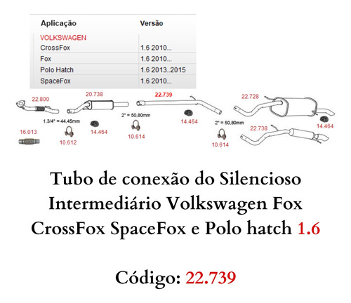 Escapamento Tubo Após Silencioso Intermed...