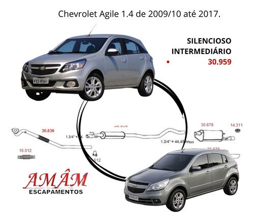 Escapamento Completo (Inter + Tras) Chevr...