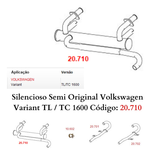Silencioso Escapamento Semi Original Volk...