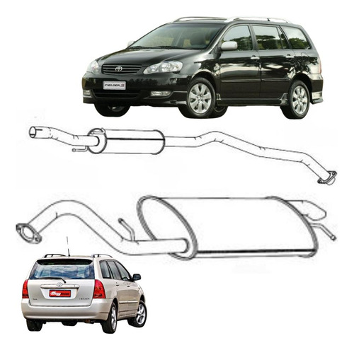 Escapamento Completo Toyota Corolla Field...