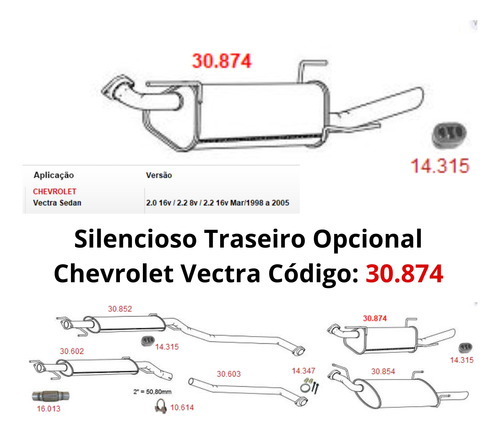 Silencioso Escapamento Traseiro Chevrolet...