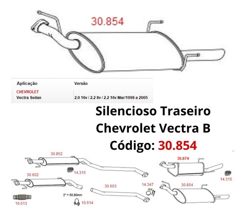 Silencioso Escapamento Traseiro Chevrolet...