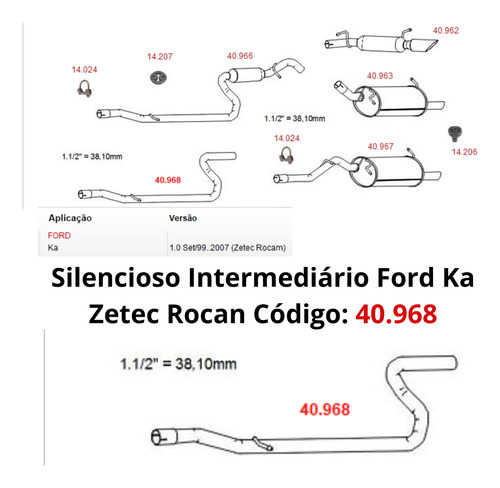 Escapamento Tubo Intermediario Curto Enca...